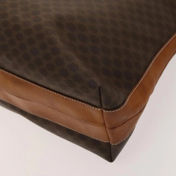 CELINE Macadam Canvas Tote Bag PVC Leather Brown Auth BA1814 - Picture 4 of 16